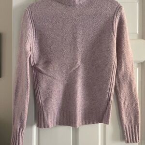 Cozy Pink Cowl Neck Sweater with Soft Knit